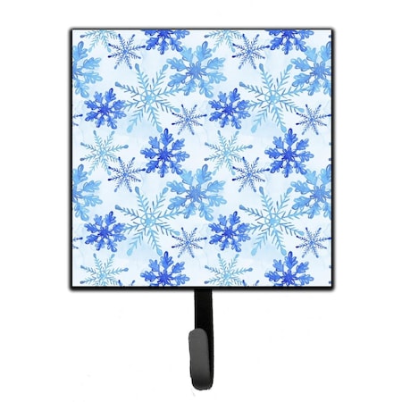 Carolines Treasures Blue Snowflakes Watercolor Leash or Key Holder, 4.25 x 1 x 7 in. BB7484SH4